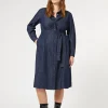 Marina Rinaldi Abiti | Abiti*Abito chemisier in denim leggero BLUNOTTE