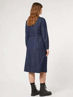 Marina Rinaldi Abiti | Abiti*Abito chemisier in denim leggero BLUNOTTE