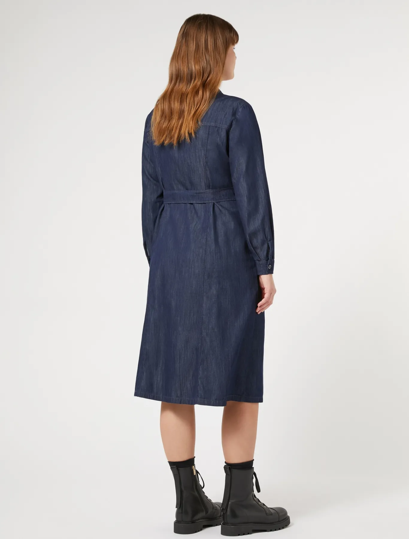 Marina Rinaldi Abiti | Abiti*Abito chemisier in denim leggero BLUNOTTE