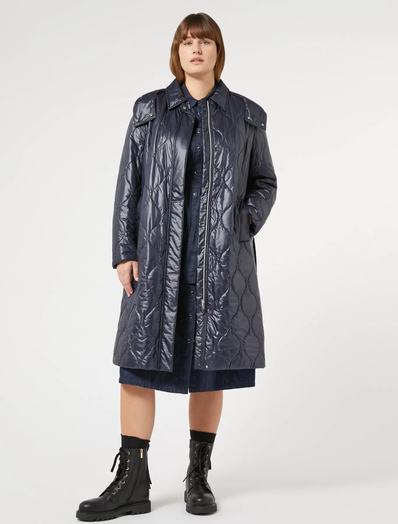 Marina Rinaldi Abiti | Abiti*Abito chemisier in denim leggero BLUNOTTE