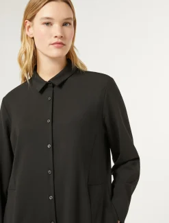Marina Rinaldi Abiti | Abiti*Abito chemisier in gabardina NERO