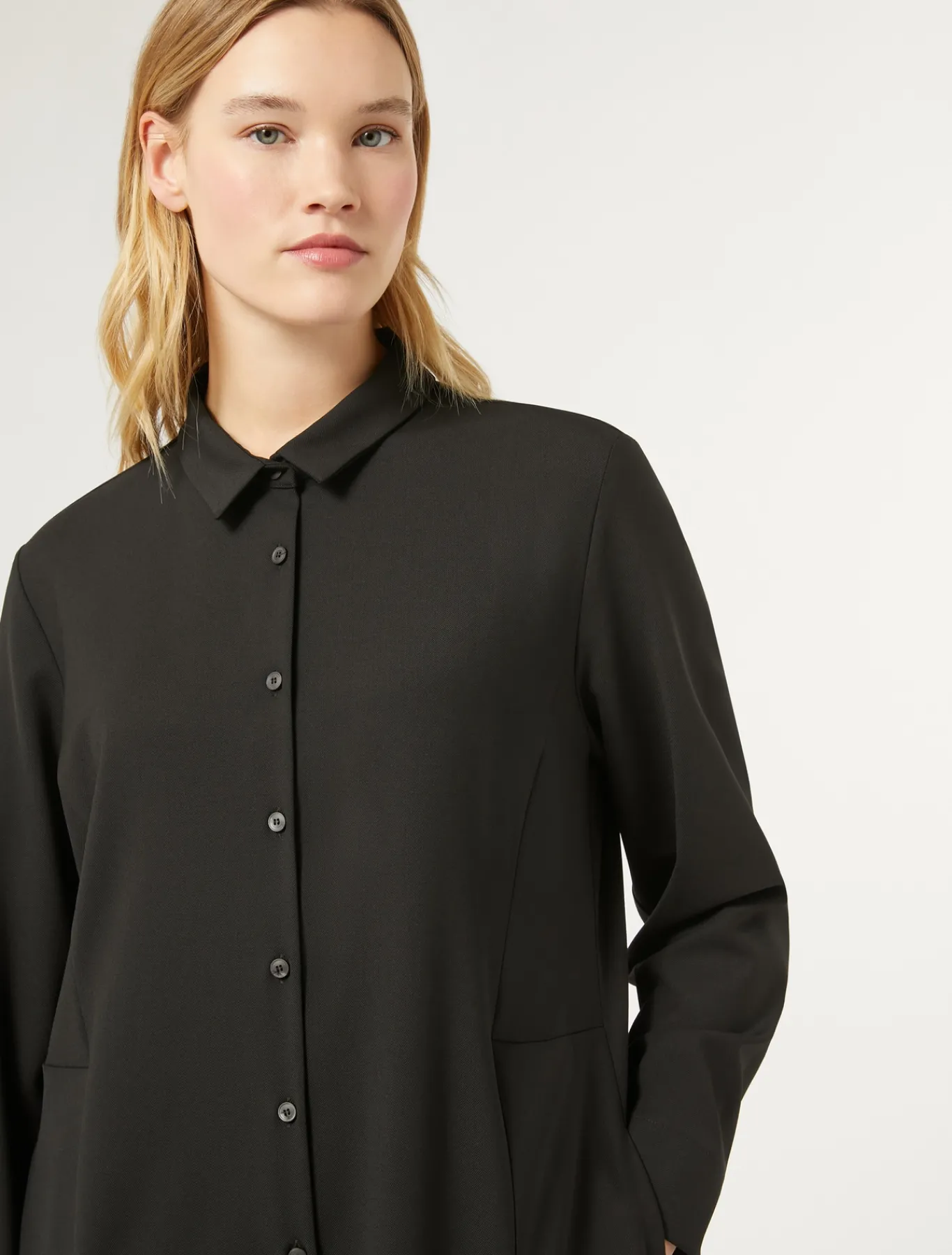 Marina Rinaldi Abiti | Abiti*Abito chemisier in gabardina NERO
