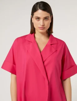 Marina Rinaldi Abiti | Abiti*Abito chemisier in popeline FUXIA