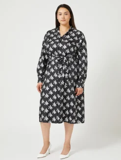Marina Rinaldi Abiti | Abiti*Abito chemisier in twill NERO