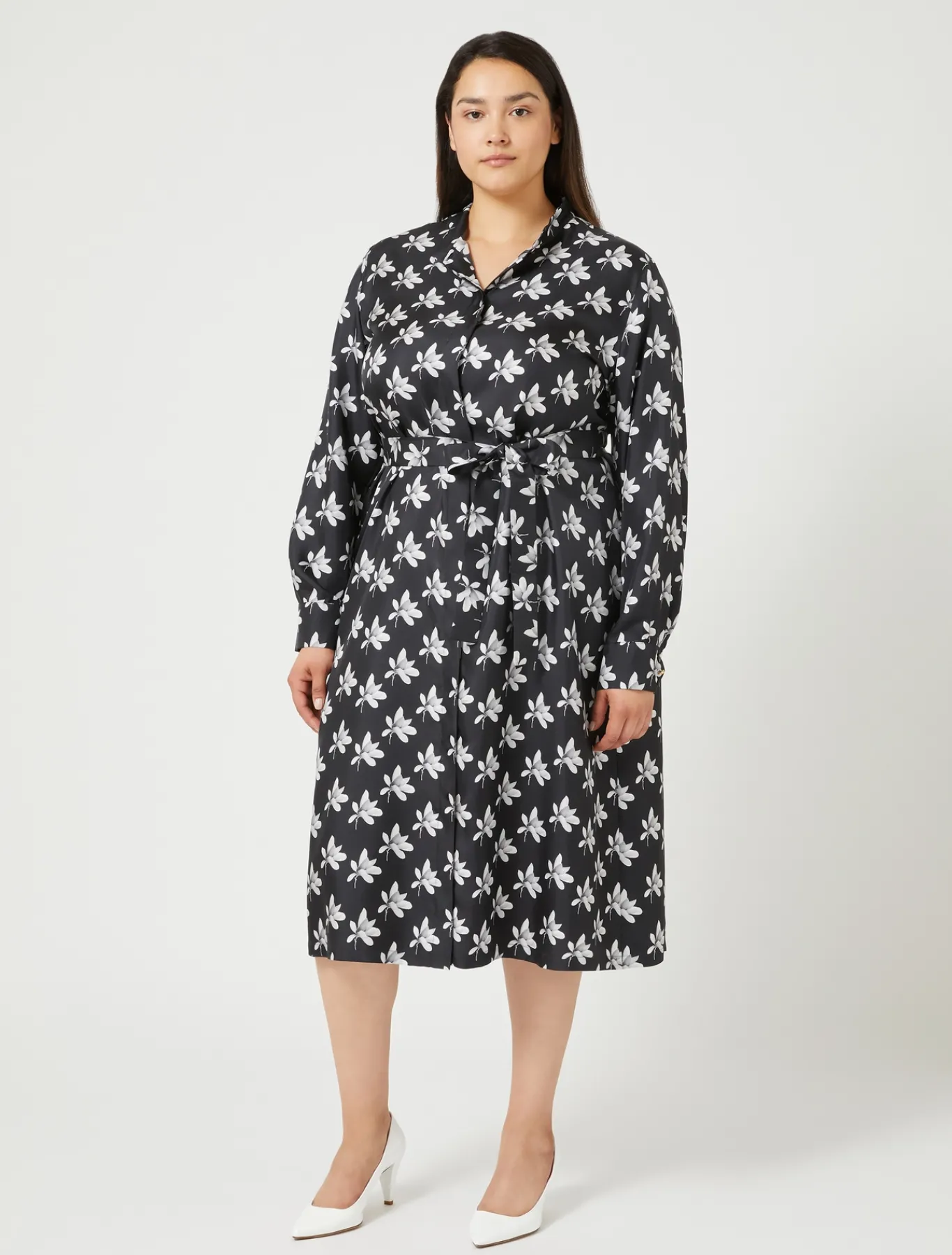 Marina Rinaldi Abiti | Abiti*Abito chemisier in twill NERO