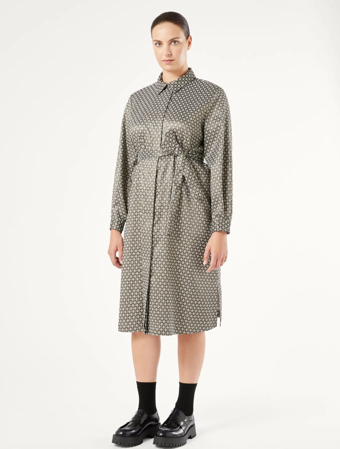 Marina Rinaldi Abiti | Abiti*Abito chemisier jacquard SABBIA