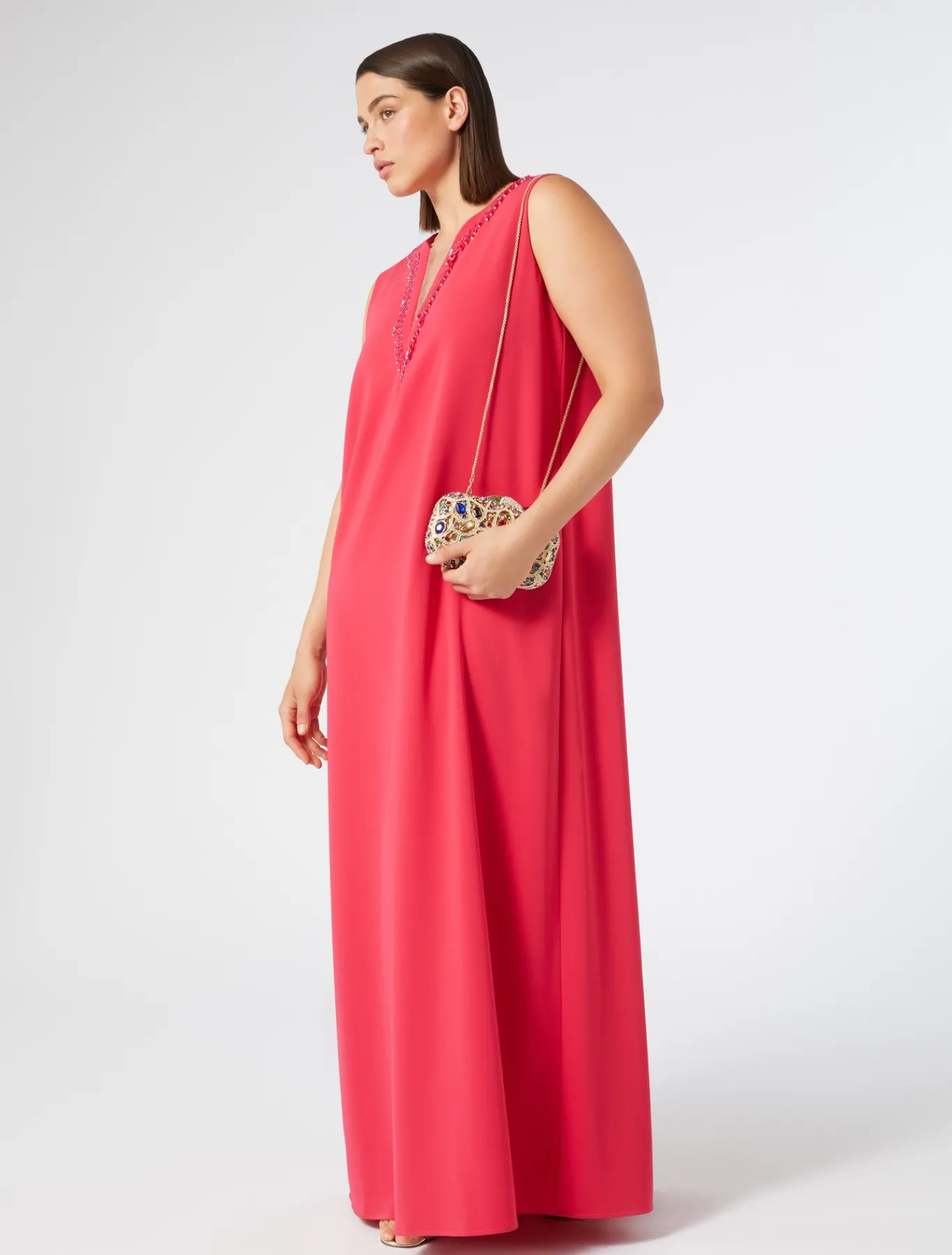 Marina Rinaldi Abiti | Abiti*Abito in cady triacetato FUXIA