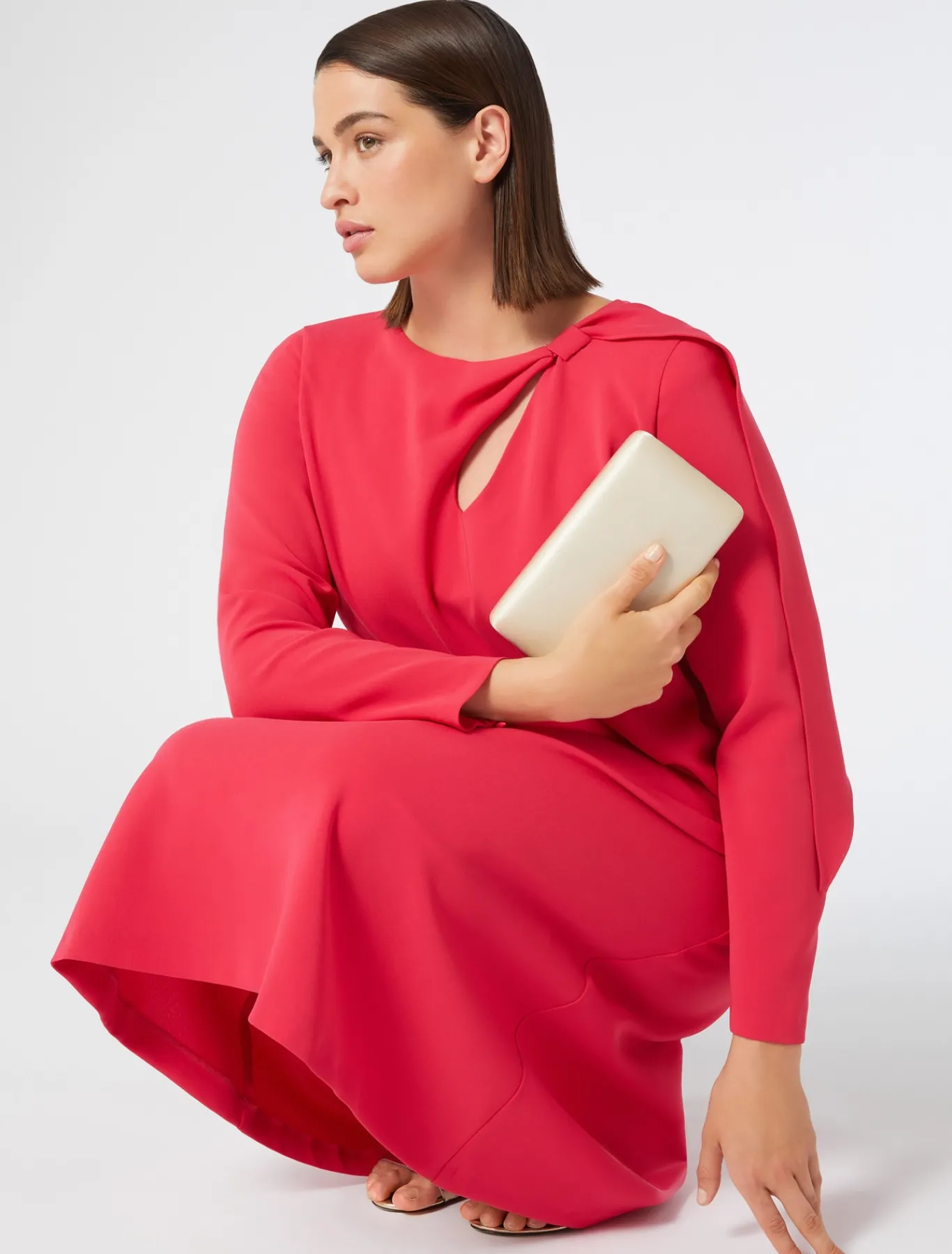 Marina Rinaldi Abiti | Abiti*Abito in cady triacetato FUXIA