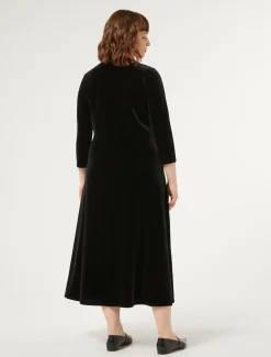 Marina Rinaldi Abiti | Abiti*Abito in ciniglia stretch NERO