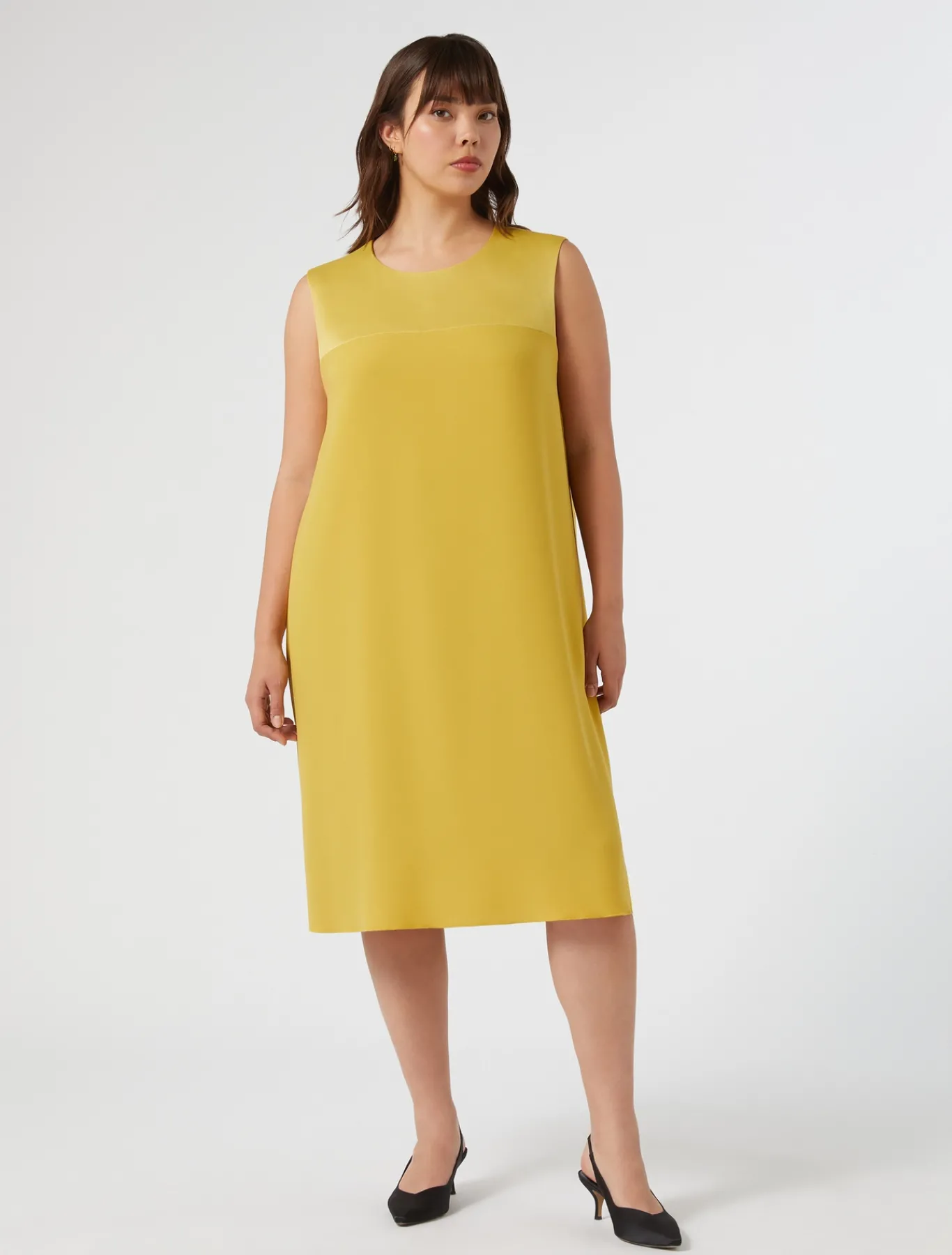Marina Rinaldi Abiti | Abiti*Abito in crêpe envers satin ORO