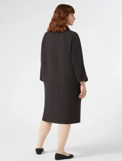 Marina Rinaldi Abiti | Abiti*Abito in crêpe envers satin NERO