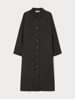 Marina Rinaldi Abiti | Abiti*Abito in crêpe envers satin NERO