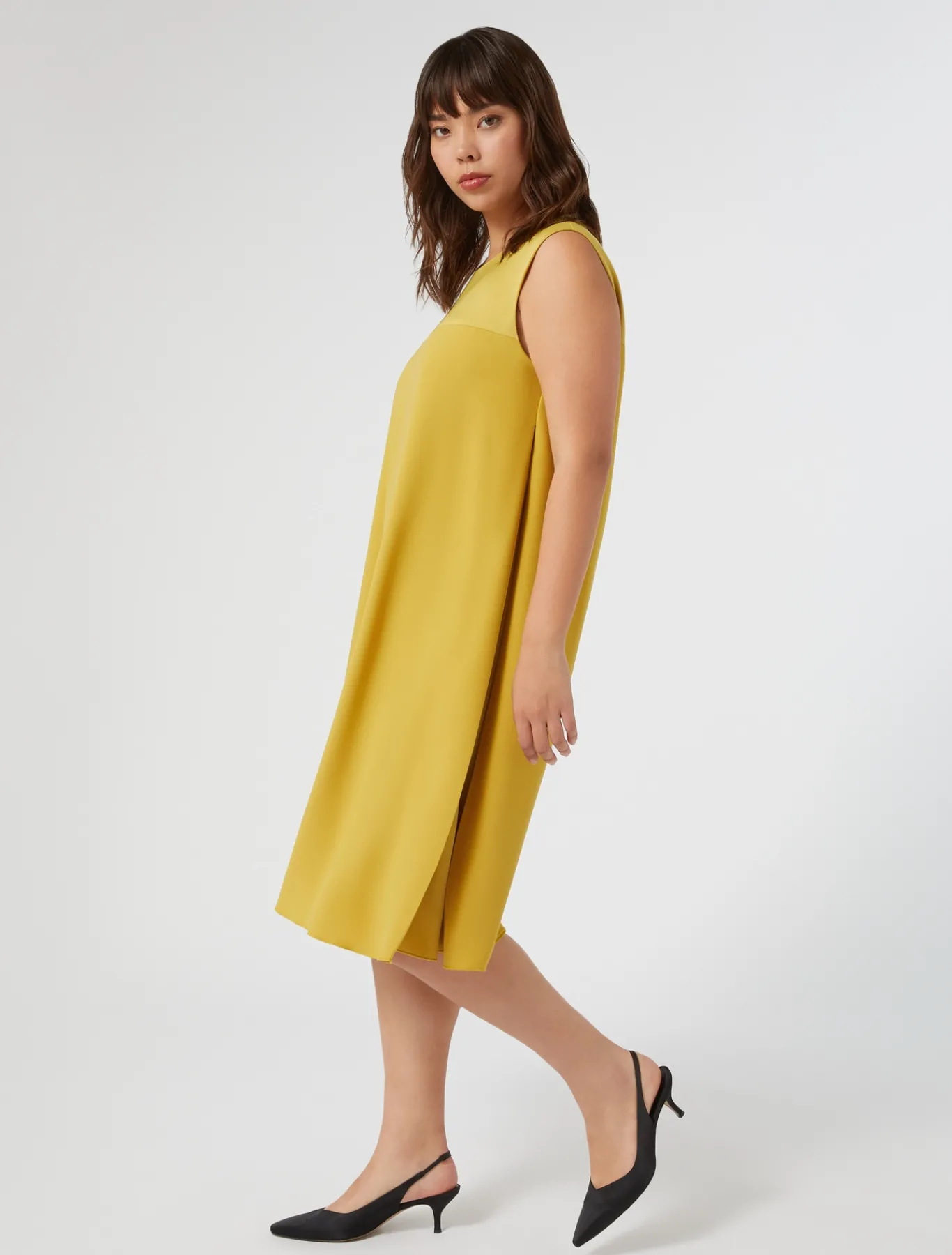 Marina Rinaldi Abiti | Abiti*Abito in crêpe envers satin ORO
