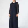 Marina Rinaldi Abiti | Abiti*Abito in crêpe georgette BLUNOTTE