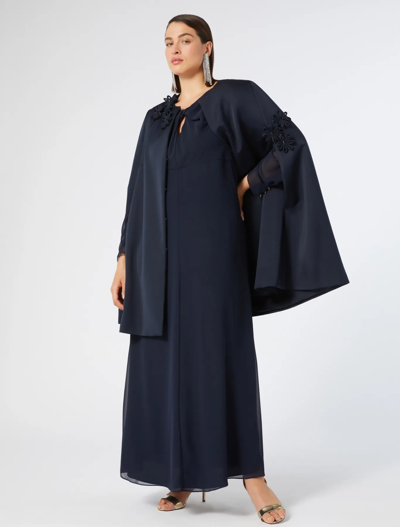 Marina Rinaldi Abiti | Abiti*Abito in crêpe georgette BLUNOTTE