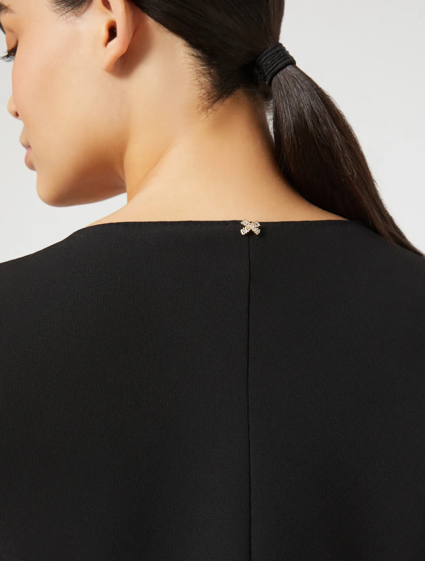 Marina Rinaldi Abiti | Abiti*Abito in crêpe satin NERO