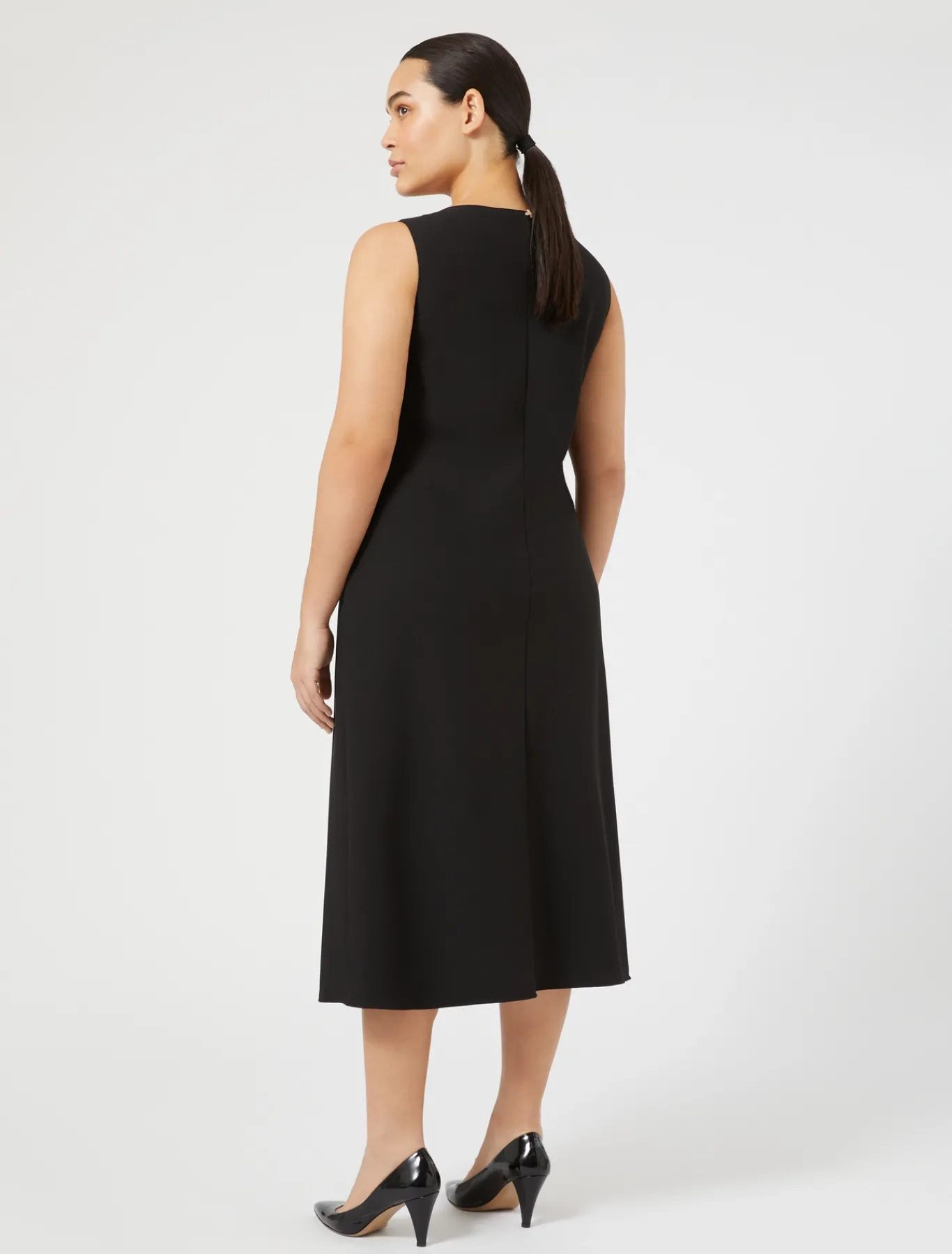 Marina Rinaldi Abiti | Abiti*Abito in crêpe satin NERO