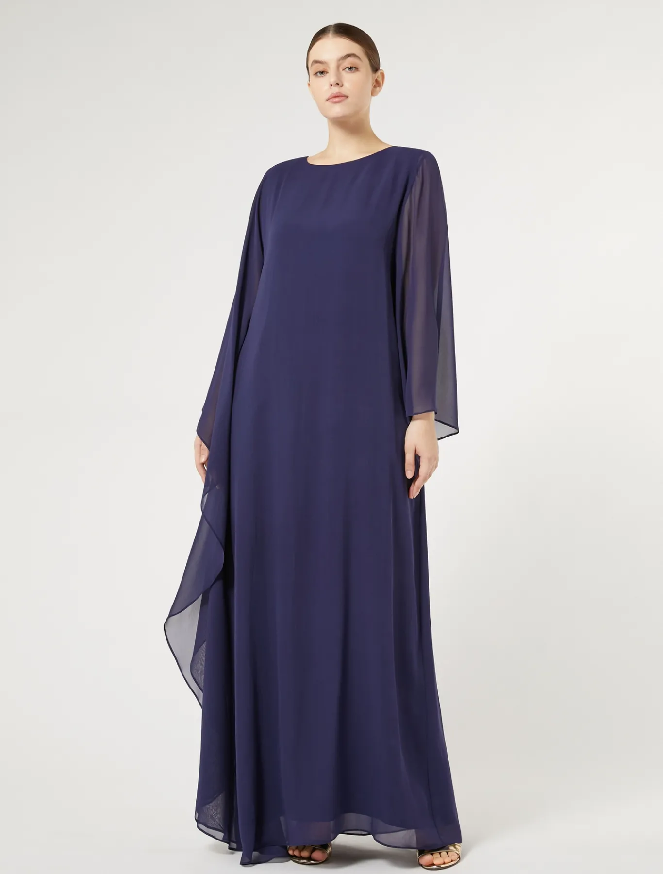 Marina Rinaldi Abiti | Abiti*Abito in georgette di seta BLUMARINO