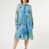Marina Rinaldi Abiti | Abiti*Abito in georgette di seta AZZURRO