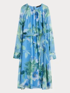 Marina Rinaldi Abiti | Abiti*Abito in georgette di seta AZZURRO