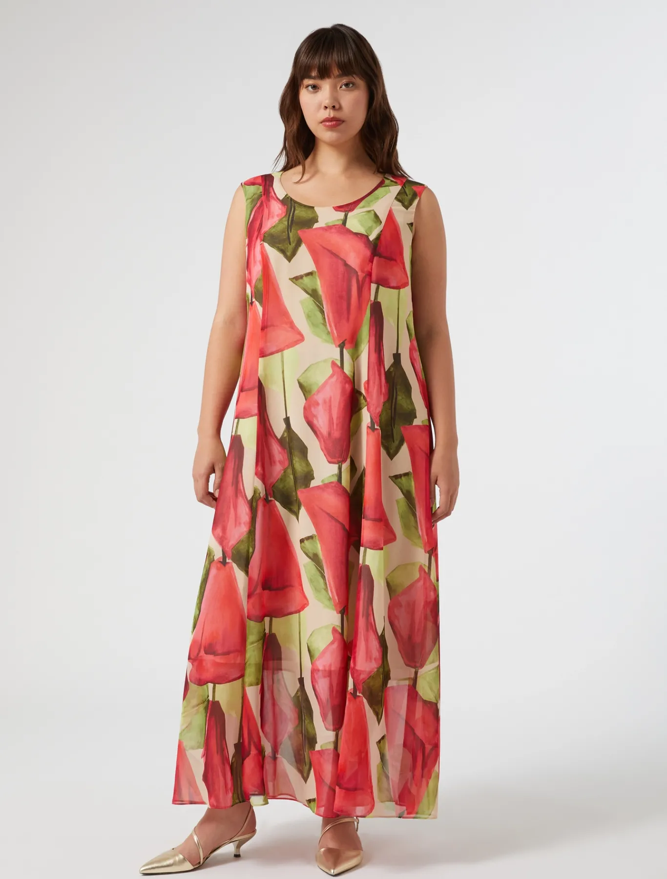 Marina Rinaldi Abiti | Selezione Elegante*Abito in georgette stampata ROSA