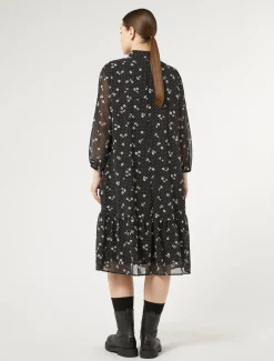Marina Rinaldi Abiti | Abiti*Abito in georgette stampata NERO