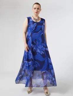Marina Rinaldi Selezione Elegante | Collezione Elegante*Abito in georgette stampata BLUNOTTE