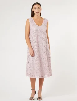 Marina Rinaldi Abiti | Abiti*Abito in pizzo laminato ROSA