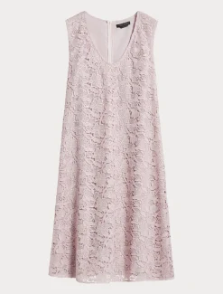 Marina Rinaldi Abiti | Abiti*Abito in pizzo laminato ROSA