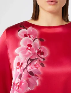 Marina Rinaldi Abiti | Abiti*Abito in raso di seta FUXIA