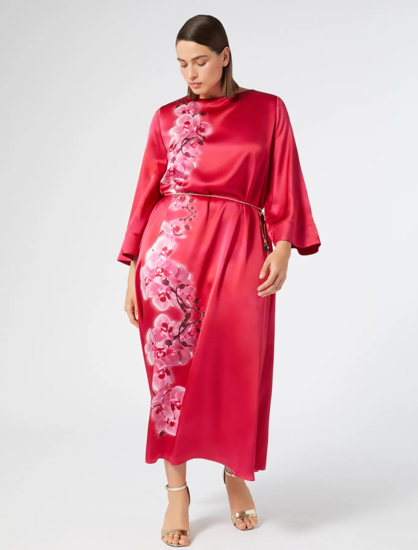 Marina Rinaldi Abiti | Abiti*Abito in raso di seta FUXIA