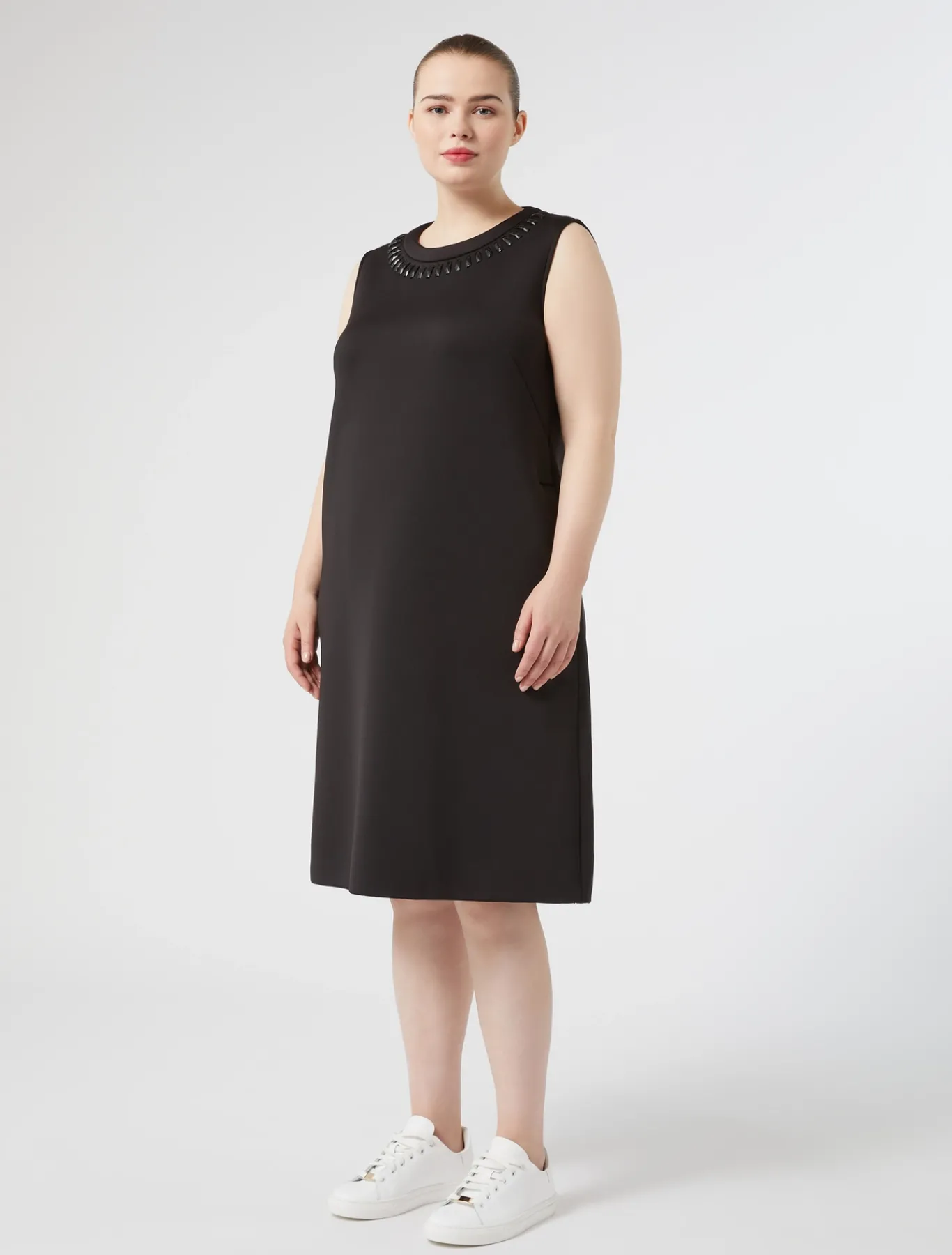 Marina Rinaldi Abiti | Abiti*Abito in scuba con strass NERO