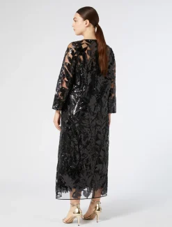 Marina Rinaldi Abiti | Abiti*Abito in tulle con paillettes NERO