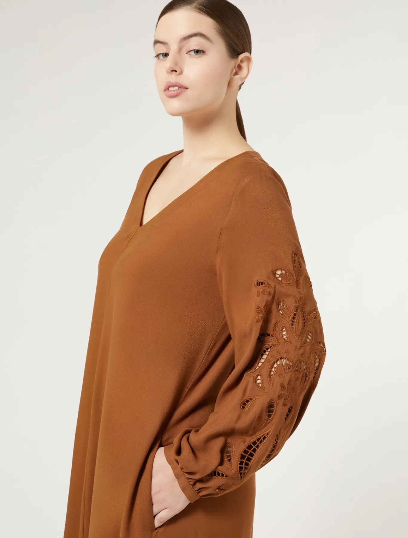 Marina Rinaldi Abiti | Abiti*Abito in twill di viscosa BRONZO