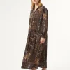 Marina Rinaldi Abiti | Abiti*Abito in twill stampato MARRONEBORDEAUX