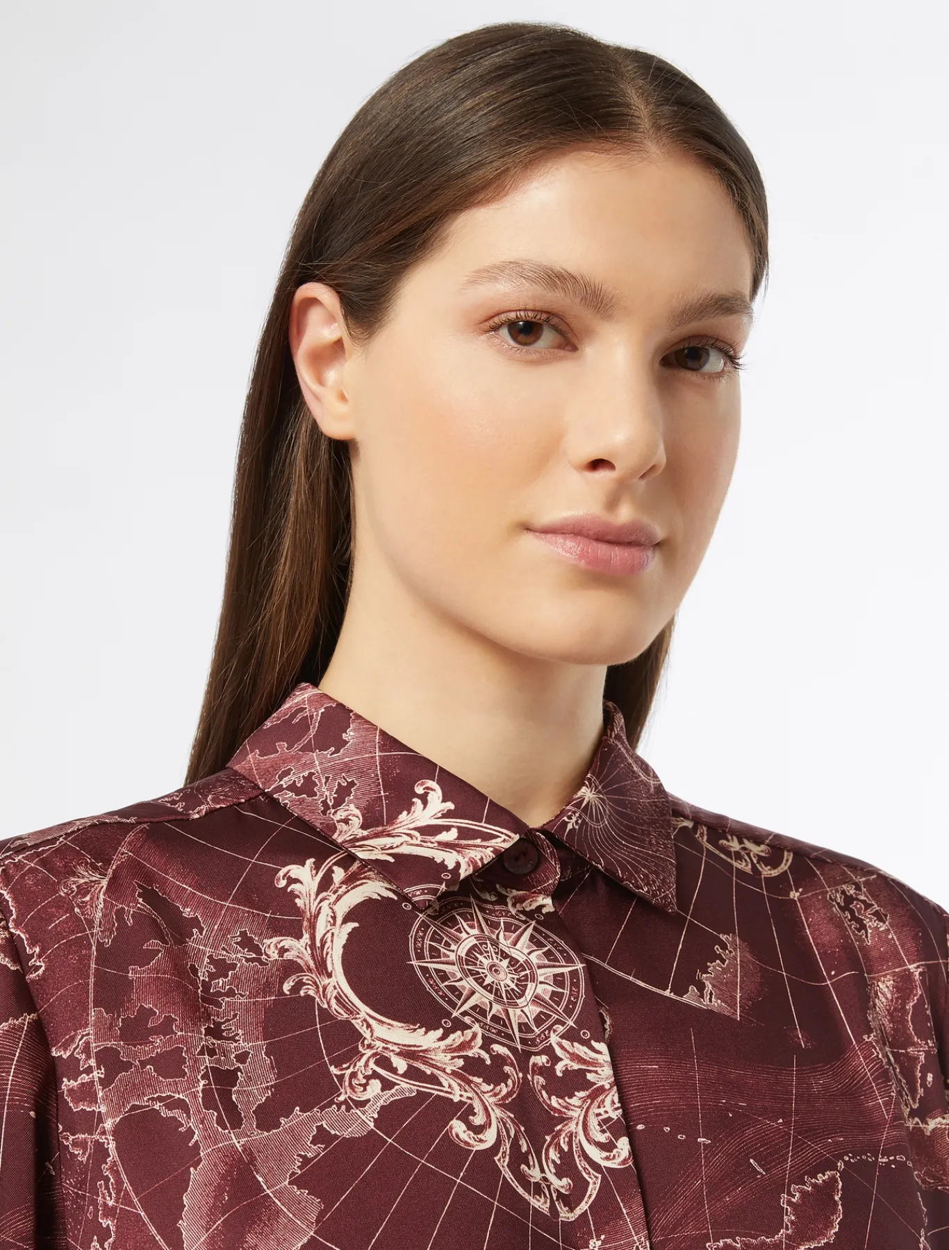 Marina Rinaldi Abiti | Abiti*Abito in twill stampato BORDEAUX