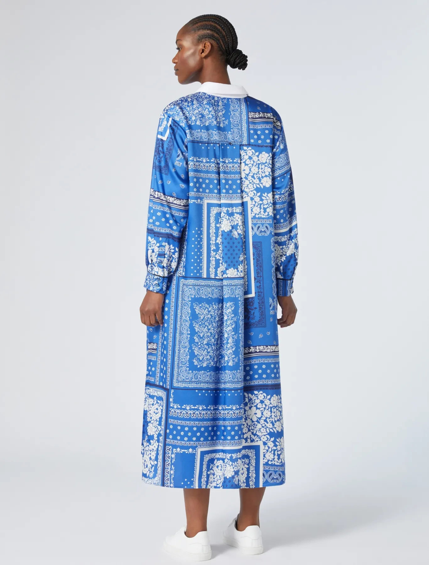 Marina Rinaldi Abiti | Abiti*Abito in twill stampato AZZURRO