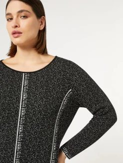 Marina Rinaldi Abiti | Abiti*Abito in viscosa jacquard NEROBIANCO