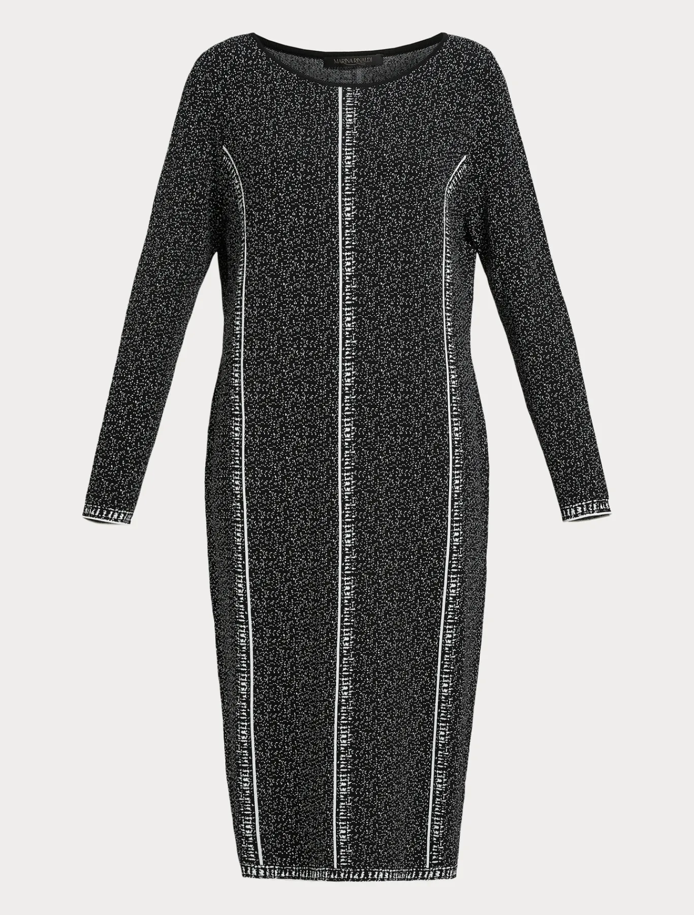 Marina Rinaldi Abiti | Abiti*Abito in viscosa jacquard NEROBIANCO