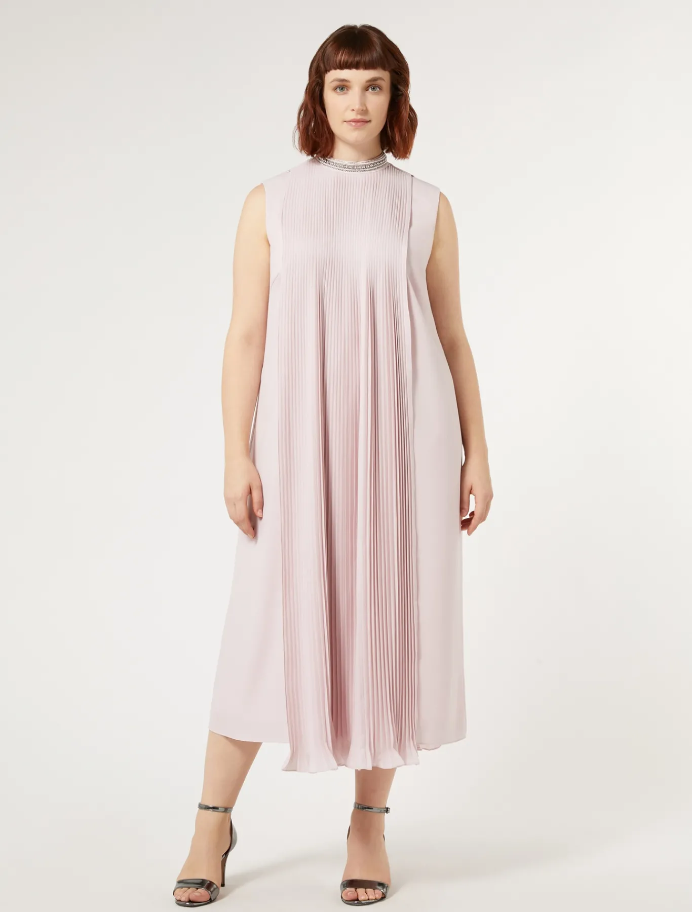 Marina Rinaldi Abiti | Collezione Elegante*Abito longuette in crêpe ROSA