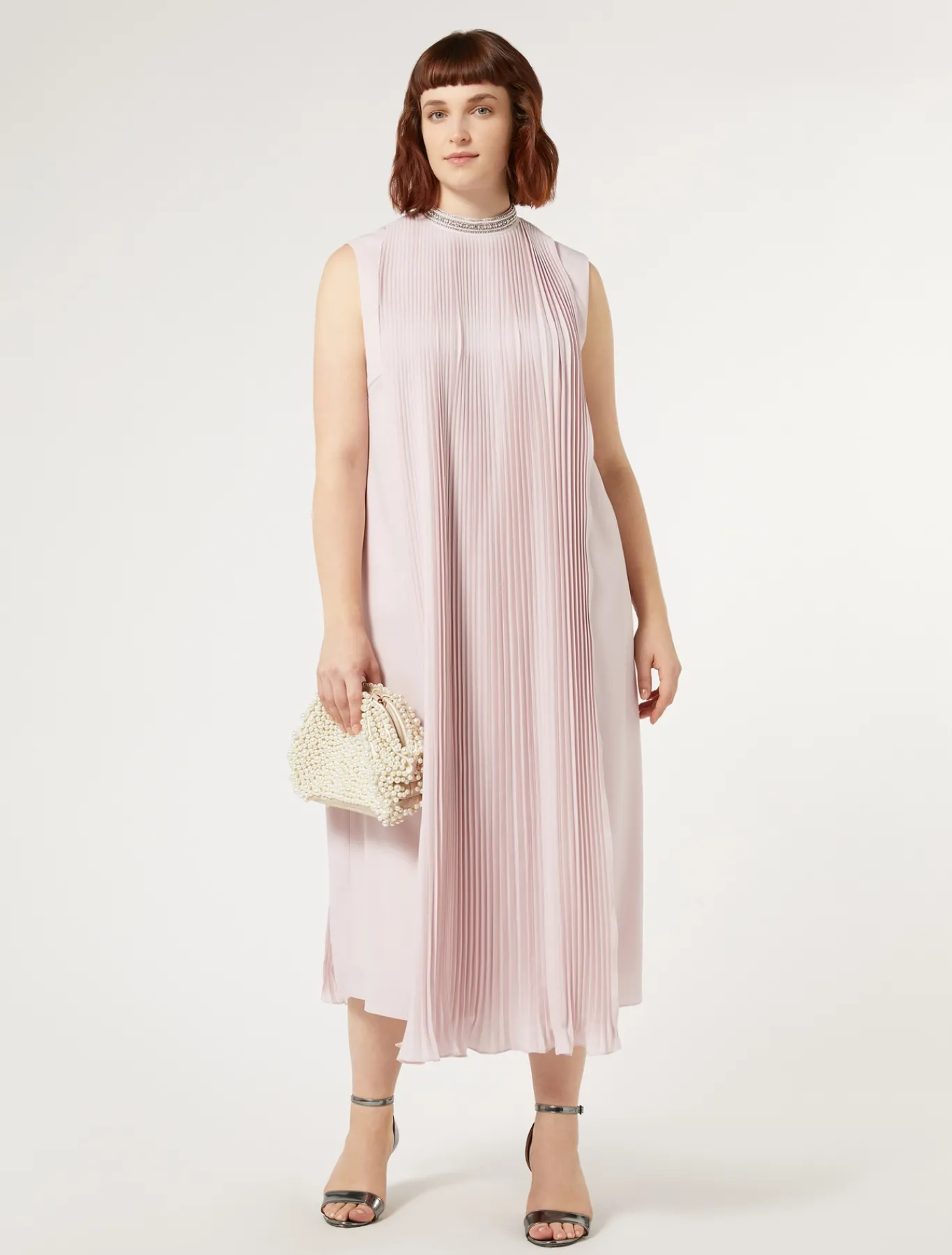 Marina Rinaldi Abiti | Collezione Elegante*Abito longuette in crêpe ROSA