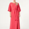Marina Rinaldi Abiti | Collezione Elegante*Abito lungo in cady con ricami GERANIO