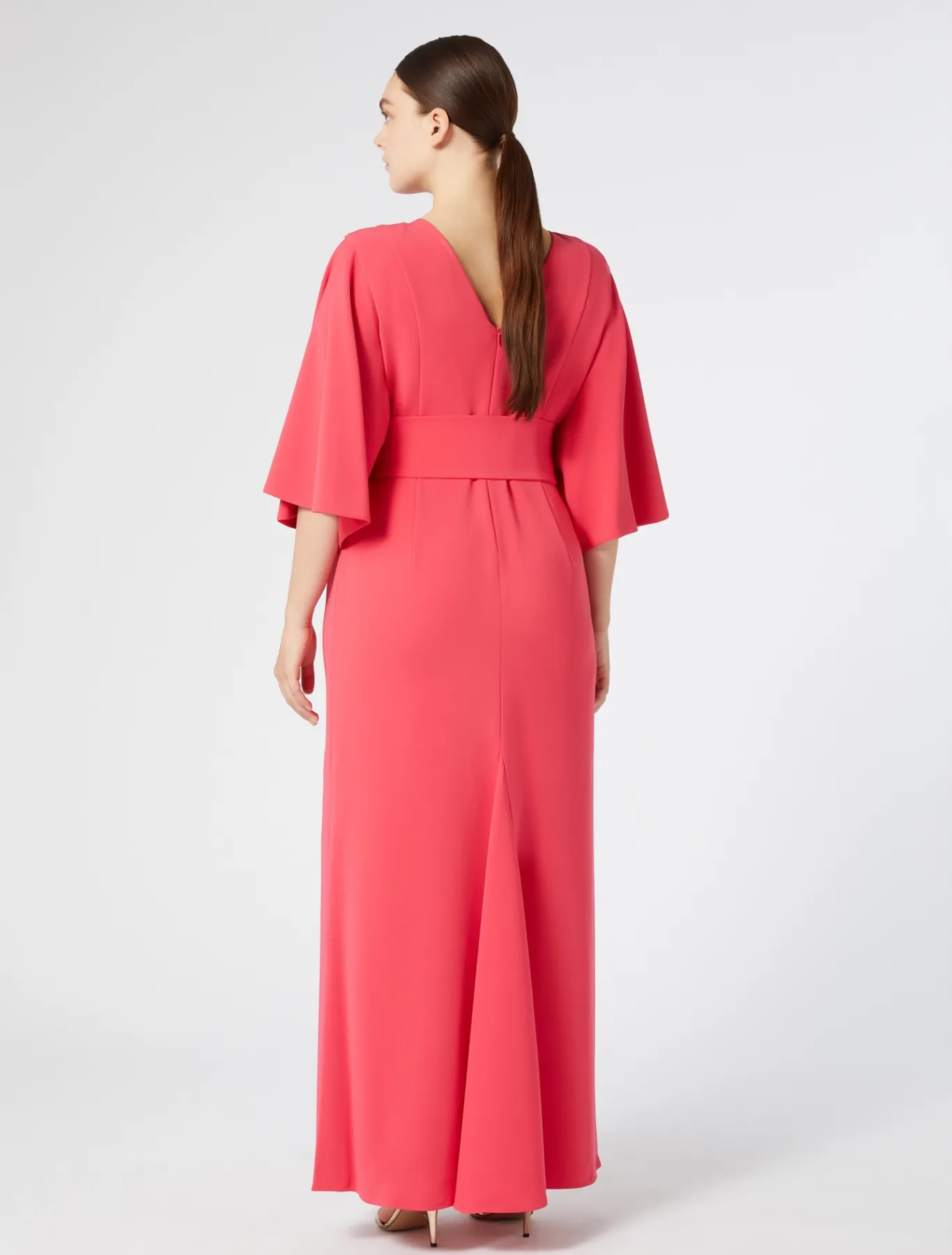 Marina Rinaldi Abiti | Collezione Elegante*Abito lungo in cady con ricami GERANIO