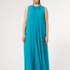 Marina Rinaldi Abiti | Collezione Elegante*Abito lungo in crêpe georgette TURCHESE