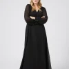 Marina Rinaldi Abiti | Abiti*Abito lungo in crêpe georgette NERO
