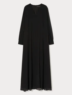 Marina Rinaldi Abiti | Abiti*Abito lungo in crêpe georgette NERO