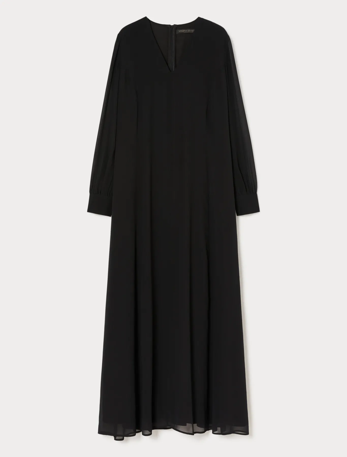 Marina Rinaldi Abiti | Abiti*Abito lungo in crêpe georgette NERO