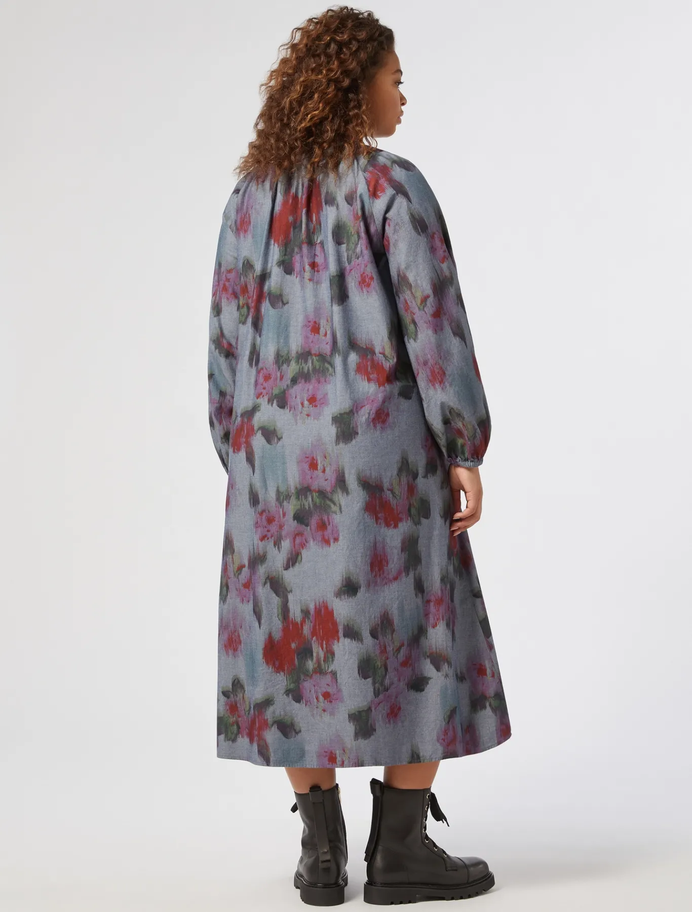 Marina Rinaldi Abiti | Abiti*Abito lungo in denim chambray BLU