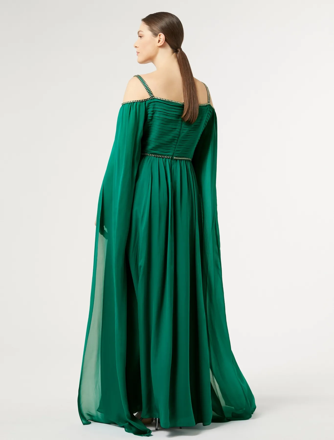 Marina Rinaldi Marina Rinaldi By Zuhair Murad*Abito lungo in georgette di seta VERDE