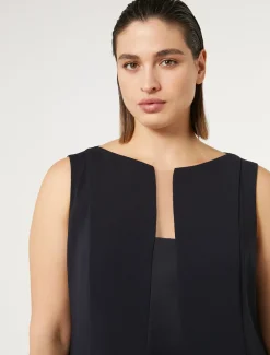 Marina Rinaldi Abiti | Abiti*Abito midi in crêpe triacetato BLUNOTTE